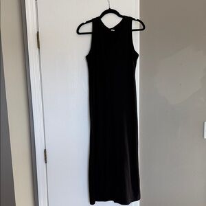 Old Navy Black Sleeveless Ribbed Dress